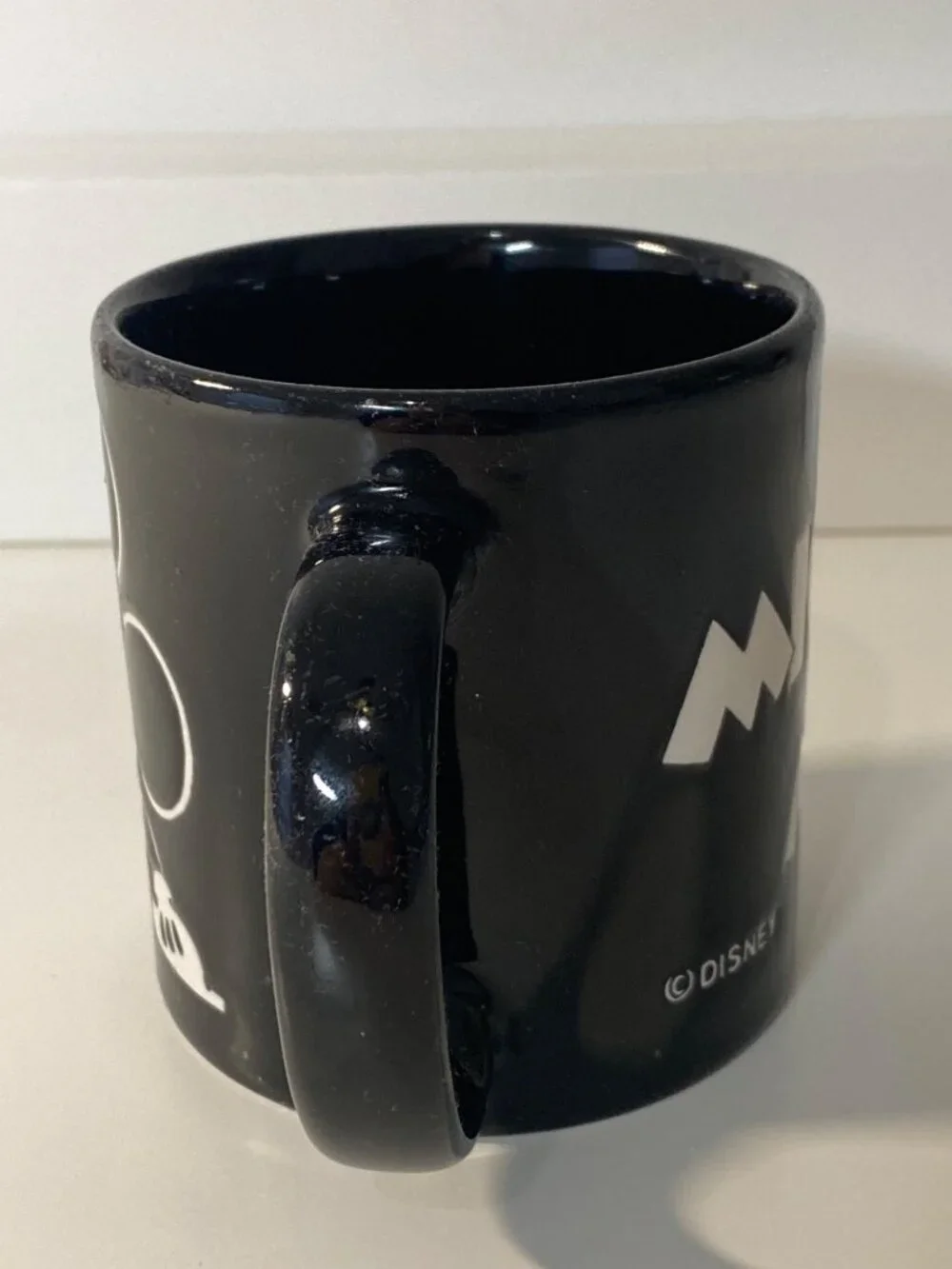 Disney Mickey Mouse Black White Etched 3D Coffee Mug Cup 12oz Retro Look Mickey